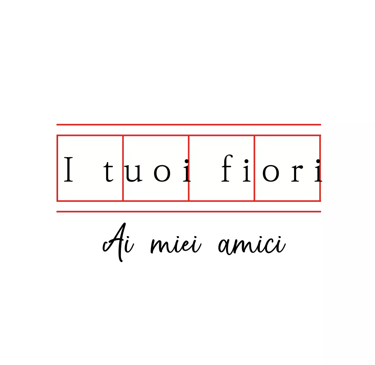 Merce personalizzata con scritte sentimentali su carta manoscritta rossa