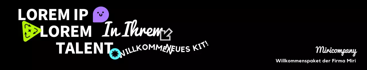 Corporate Welcome Kit mit typografischen Konzepten