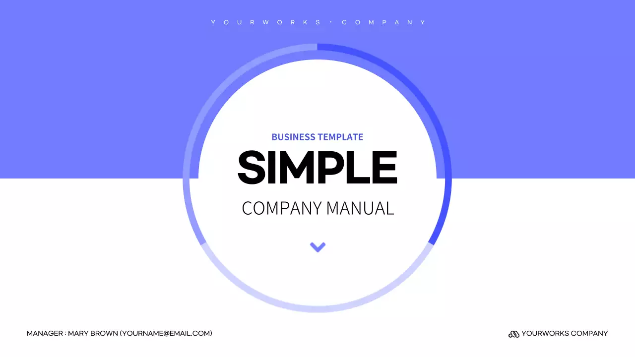 Blue Minimal Company Manual Presentation