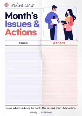 Blue Minimal Issues Guideline Poster