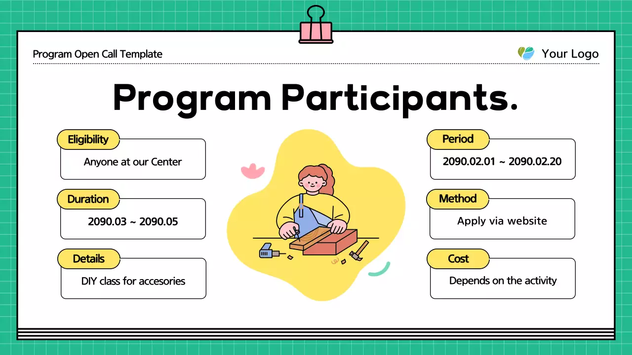 Green Modern Program Announcement Presentation