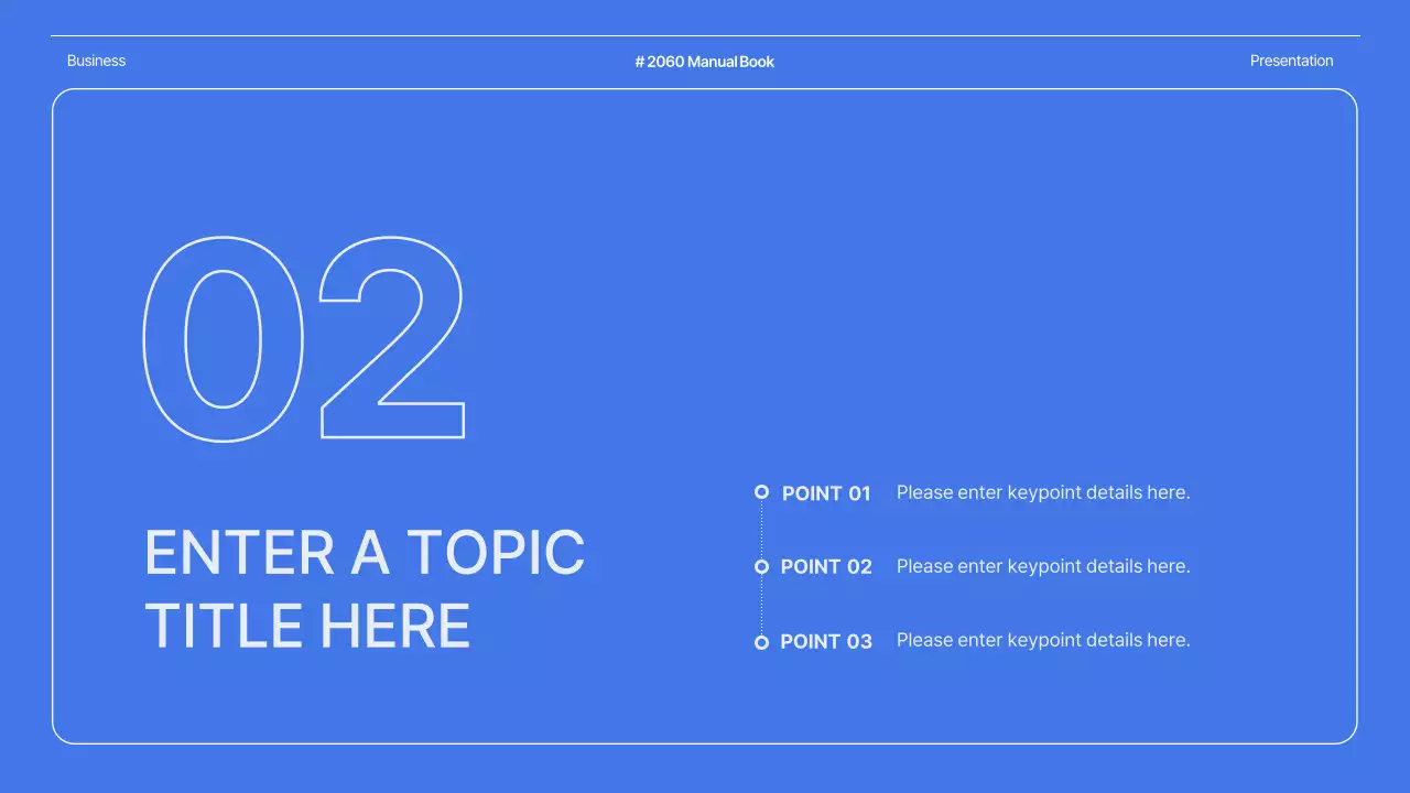 블루 모던 교육 매뉴얼 프레젠테이션