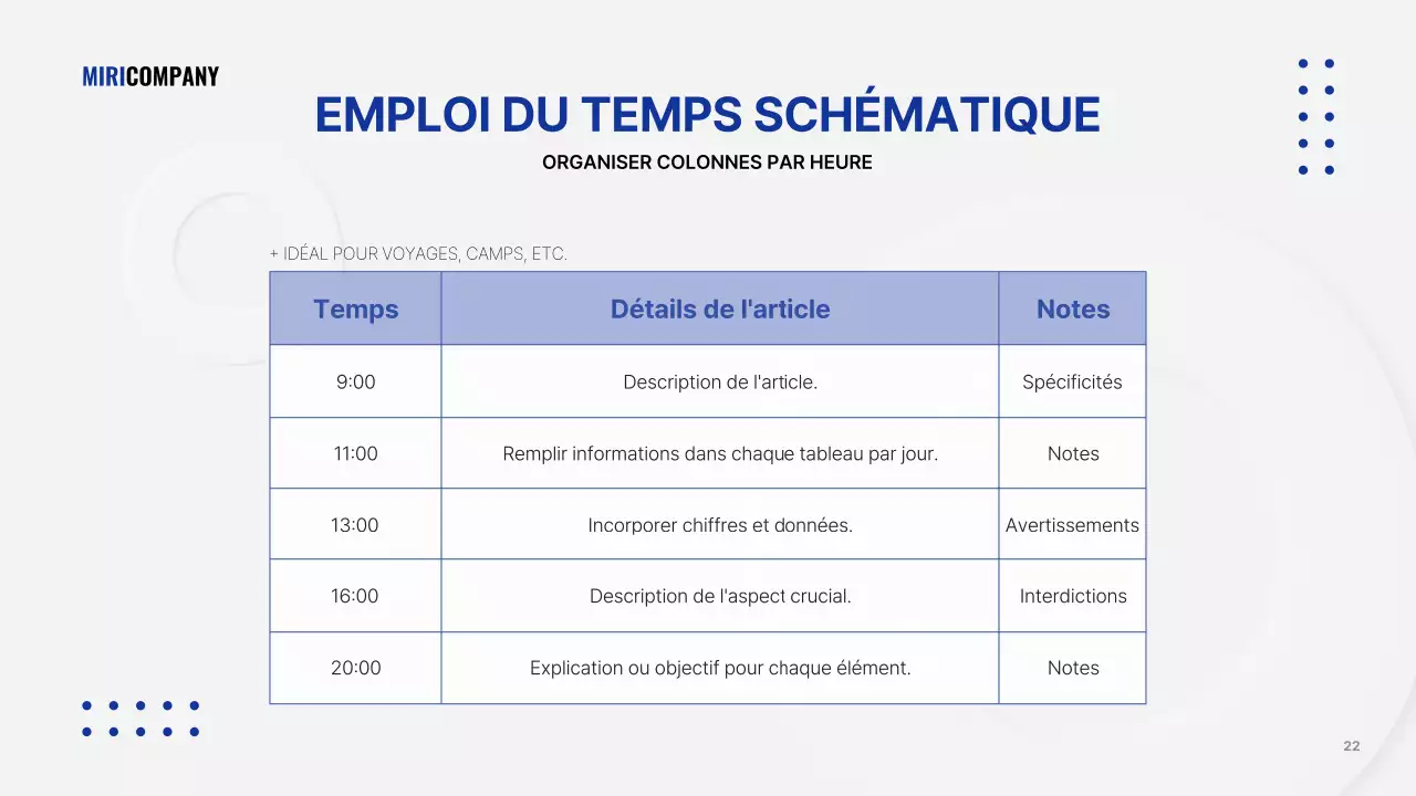 Présentation d'entreprise minimaliste en blanc et bleu marine