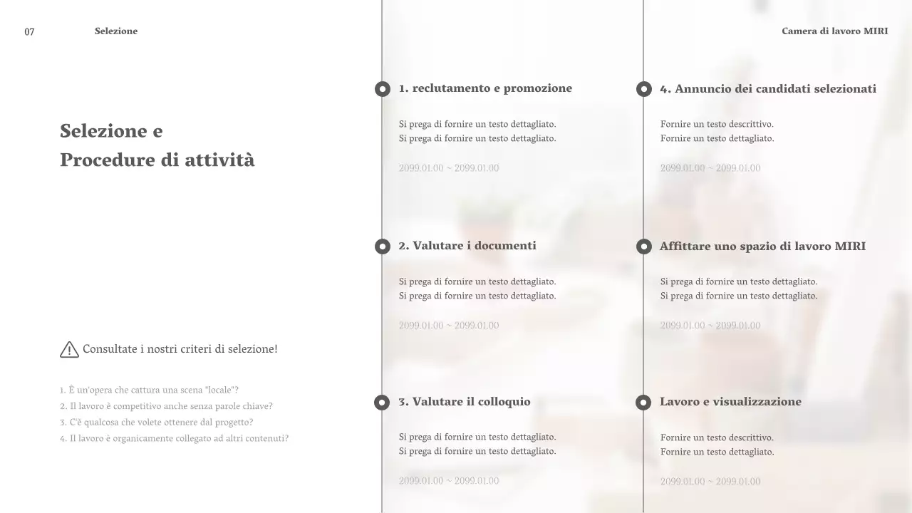 Promuovete la vostra attività di noleggio spazi con un semplice sfondo bianco