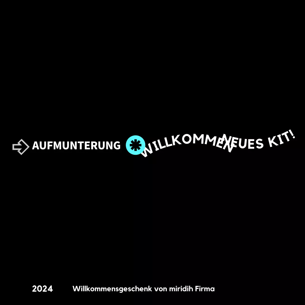 Corporate Welcome Kit mit typografischen Konzepten