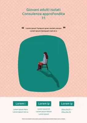 Annuncio di lavoro minimalista per consulenti giovanili in rosa e verde