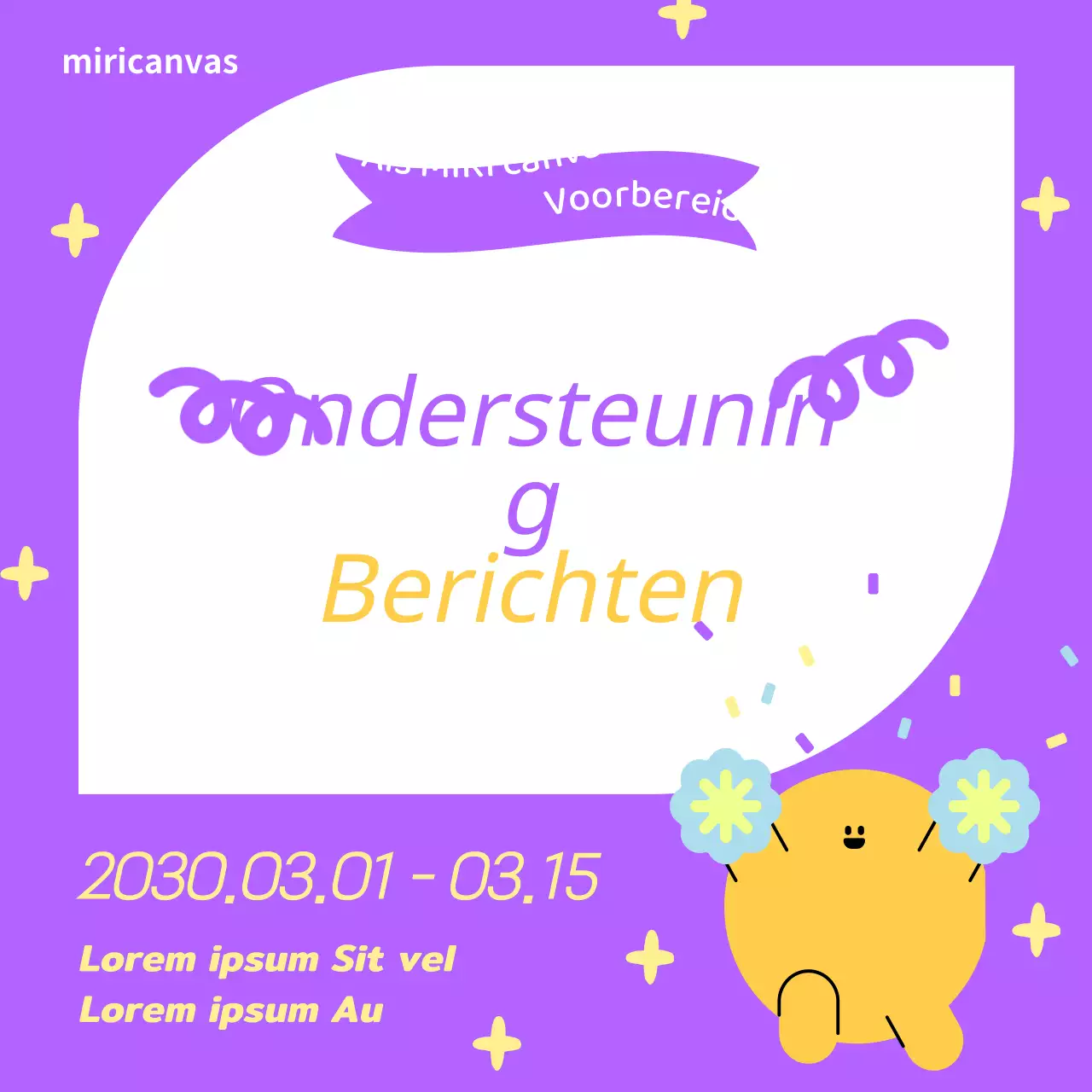 Eenvoudige titelhoes met kleurcodering in geel en paars