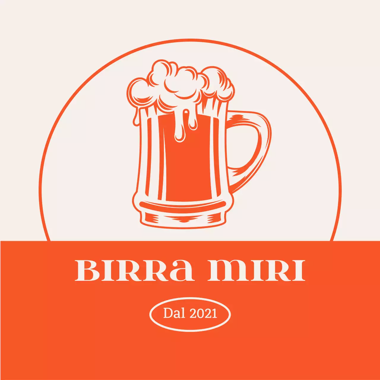 Pubblicità del pub della birra arancione