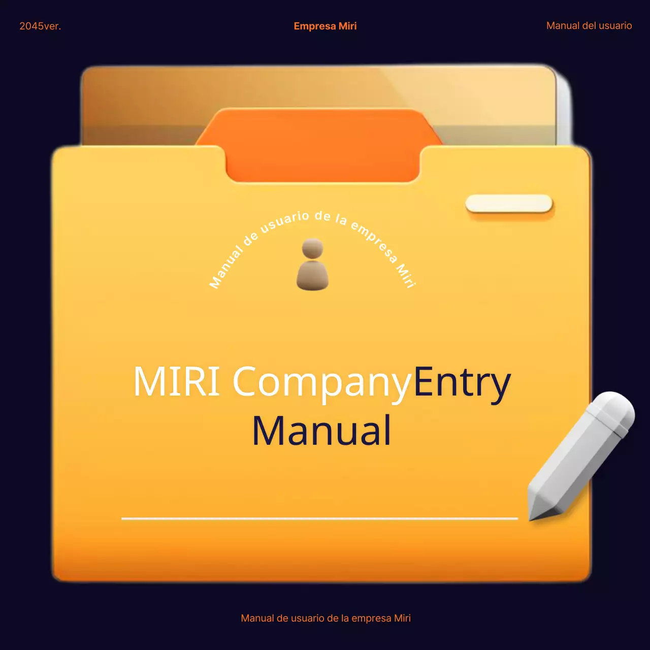 Material didáctico sencillo de color negro y naranja para los nuevos empleados