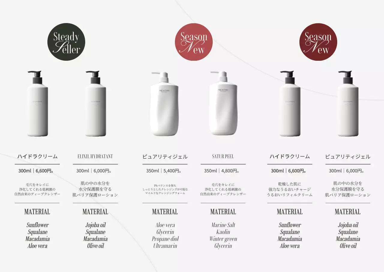 洗練された印象のエステティック化粧品ブランド商品紹介