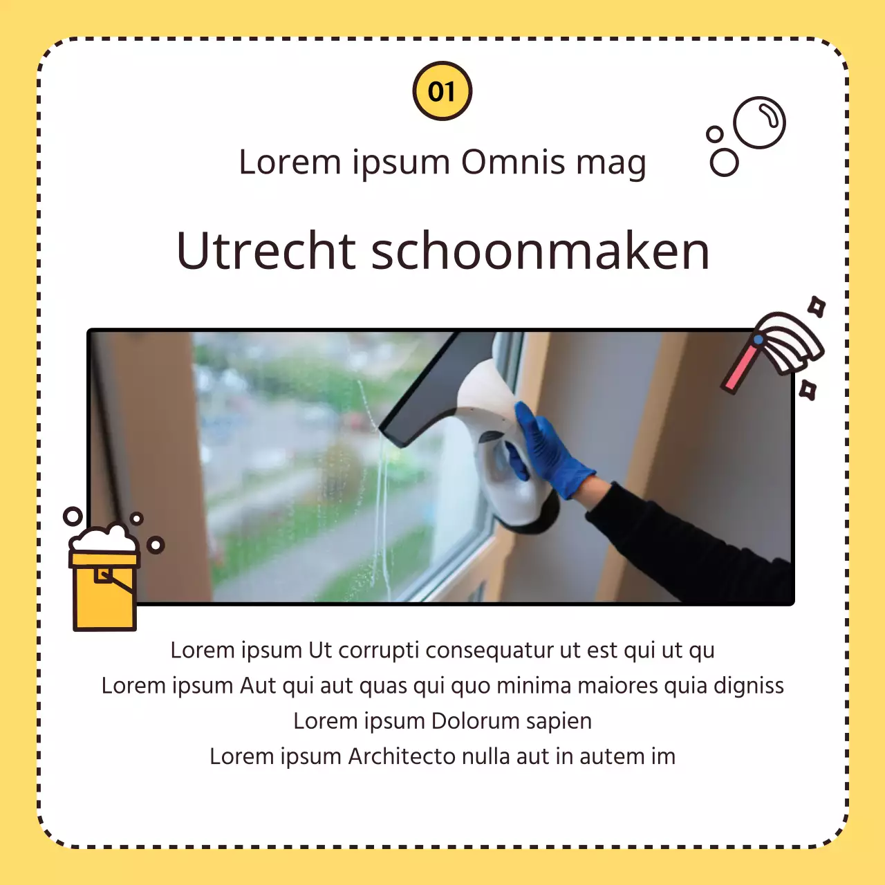 Promoot je gele, leuke schoonmaakbedrijf