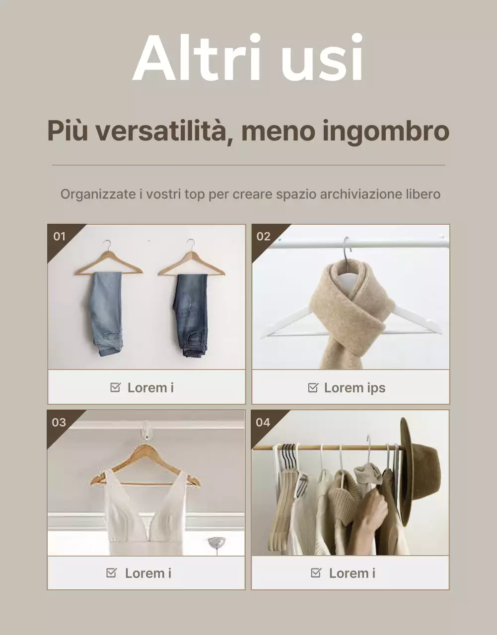 Promuovere le grucce semplici in avorio