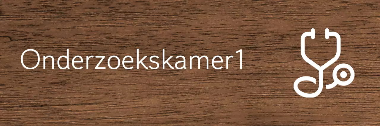 Donkere achtergrond witte tekst ziekenhuis pictogram gids