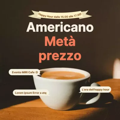 Promuovete un evento di caffetteria minimalista in marrone e avorio