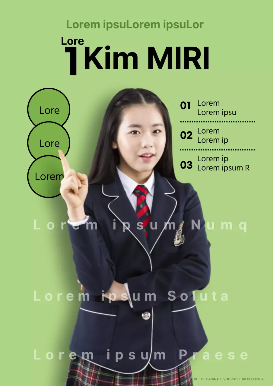 Promoot je kandidatuur voor voorzitter van de studentenraad met een eenvoudig limoengroen kleurenschema