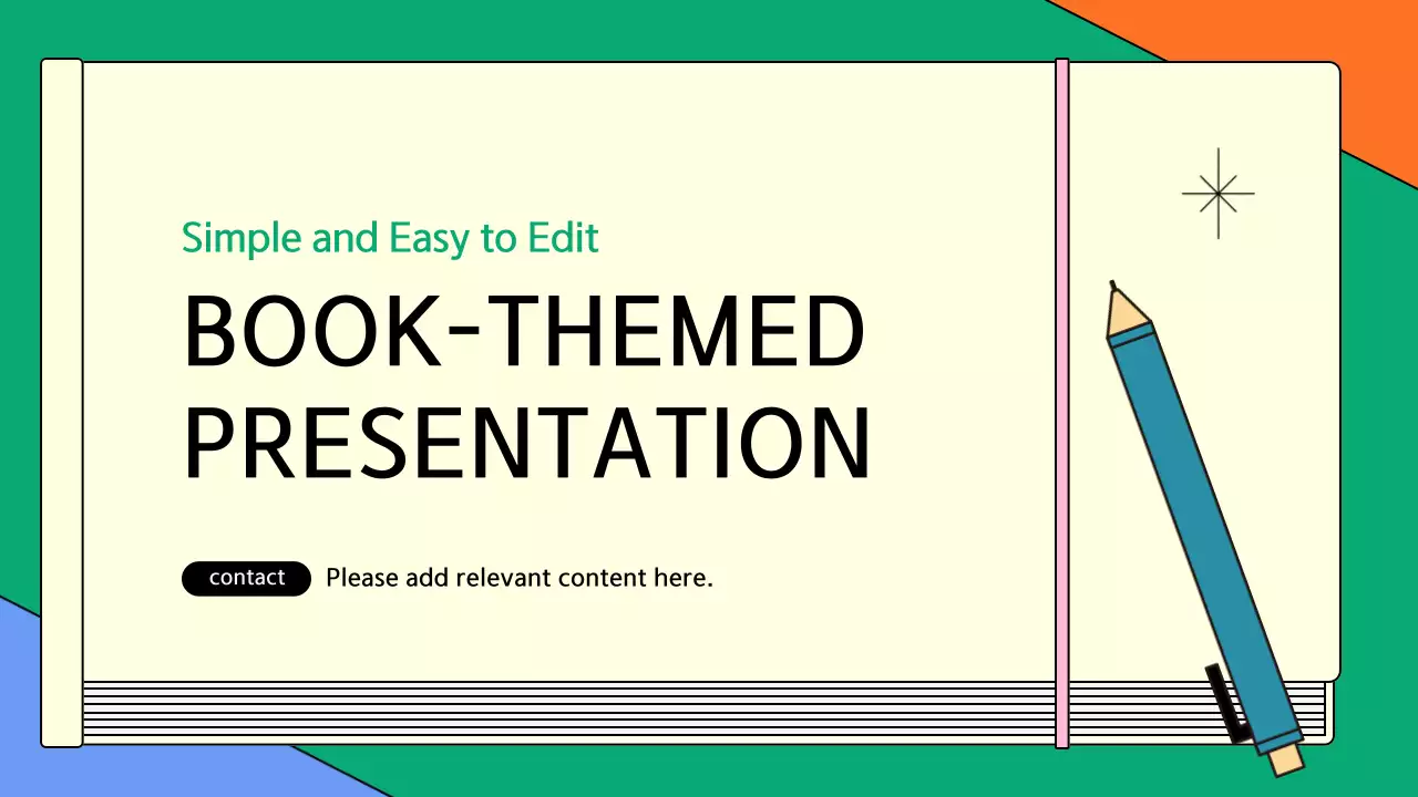 그린 심플 북 프리젠테이션