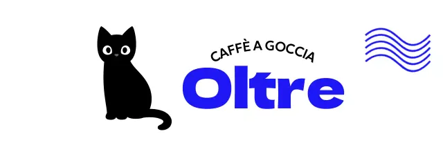 Merchandising da bar con simpatici gatti e testo e onde blu