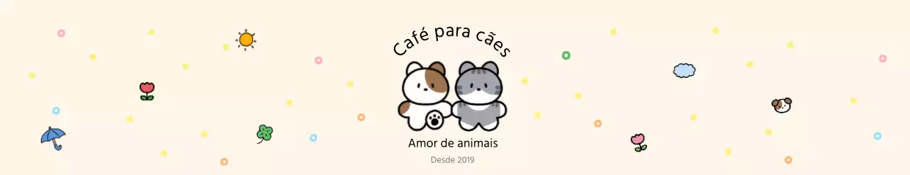 Promova o seu café para animais de estimação com ilustrações de animais engraçados