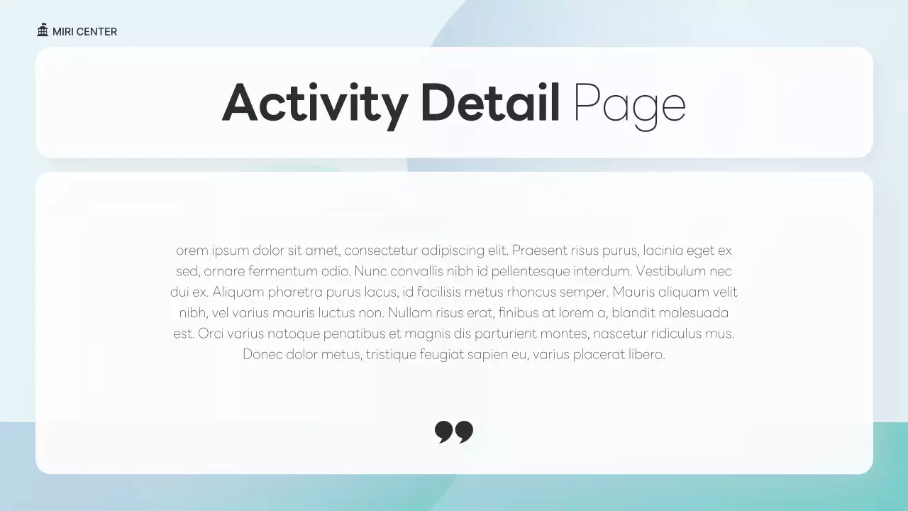 민트 모던 NGO 프레젠테이션