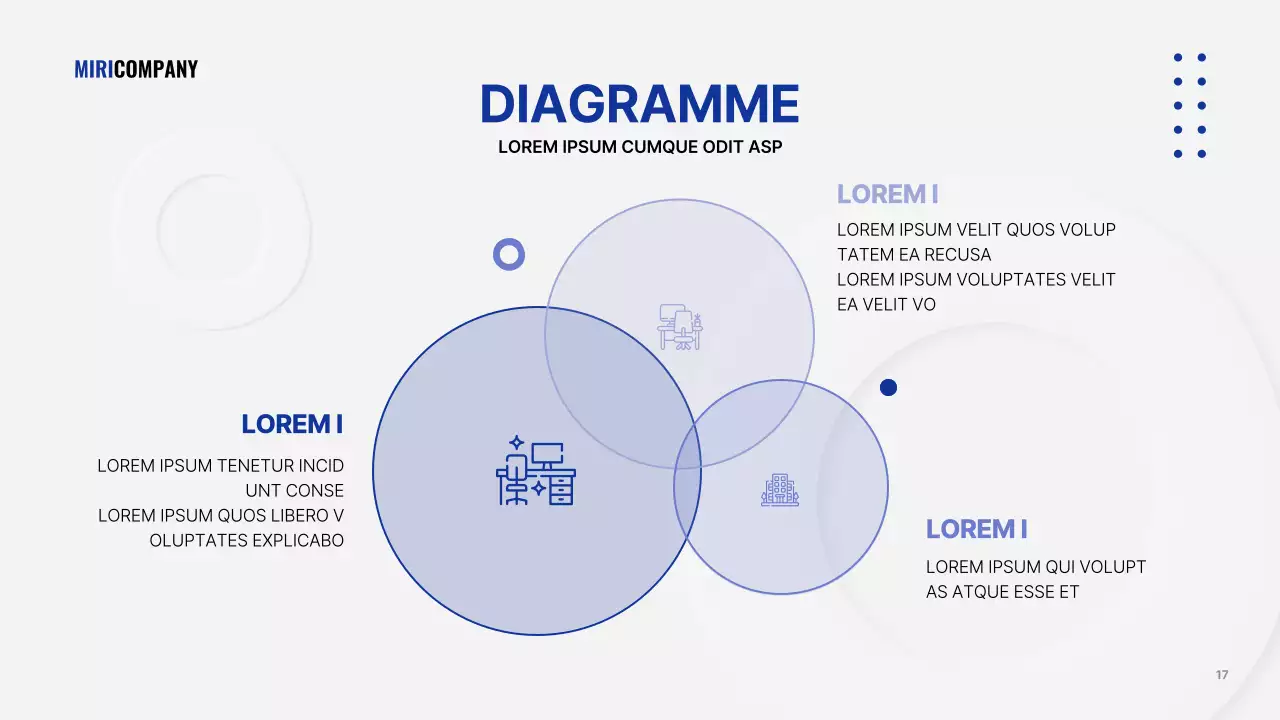 Présentation d'entreprise minimaliste en blanc et bleu marine