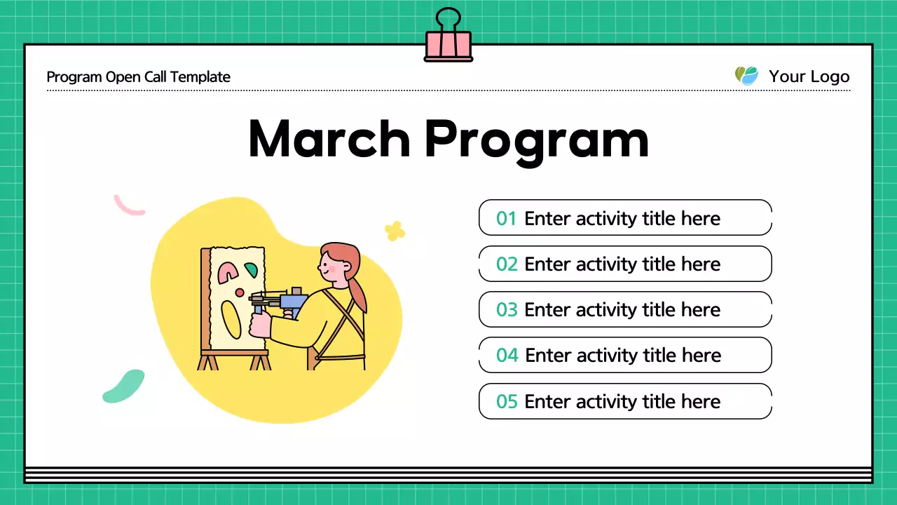 Green Modern Program Announcement Presentation