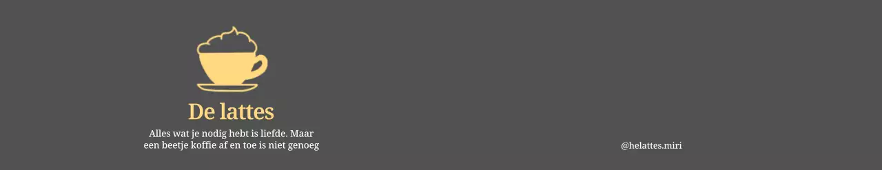 Rustgevend café-ontwerp met schattige latte-illustraties