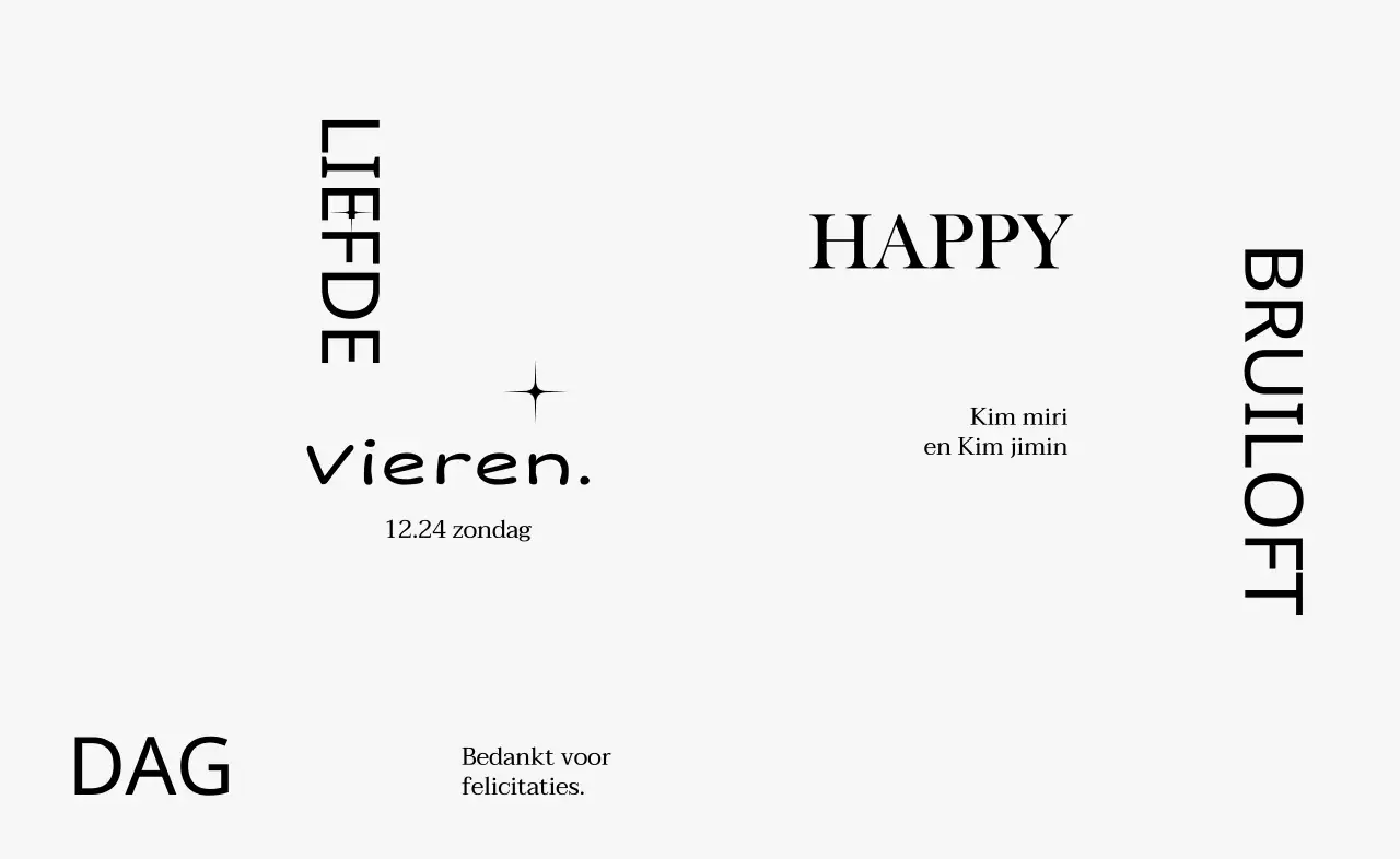 Een stijlvolle huwelijksviering met lijncirkelillustraties en glitter