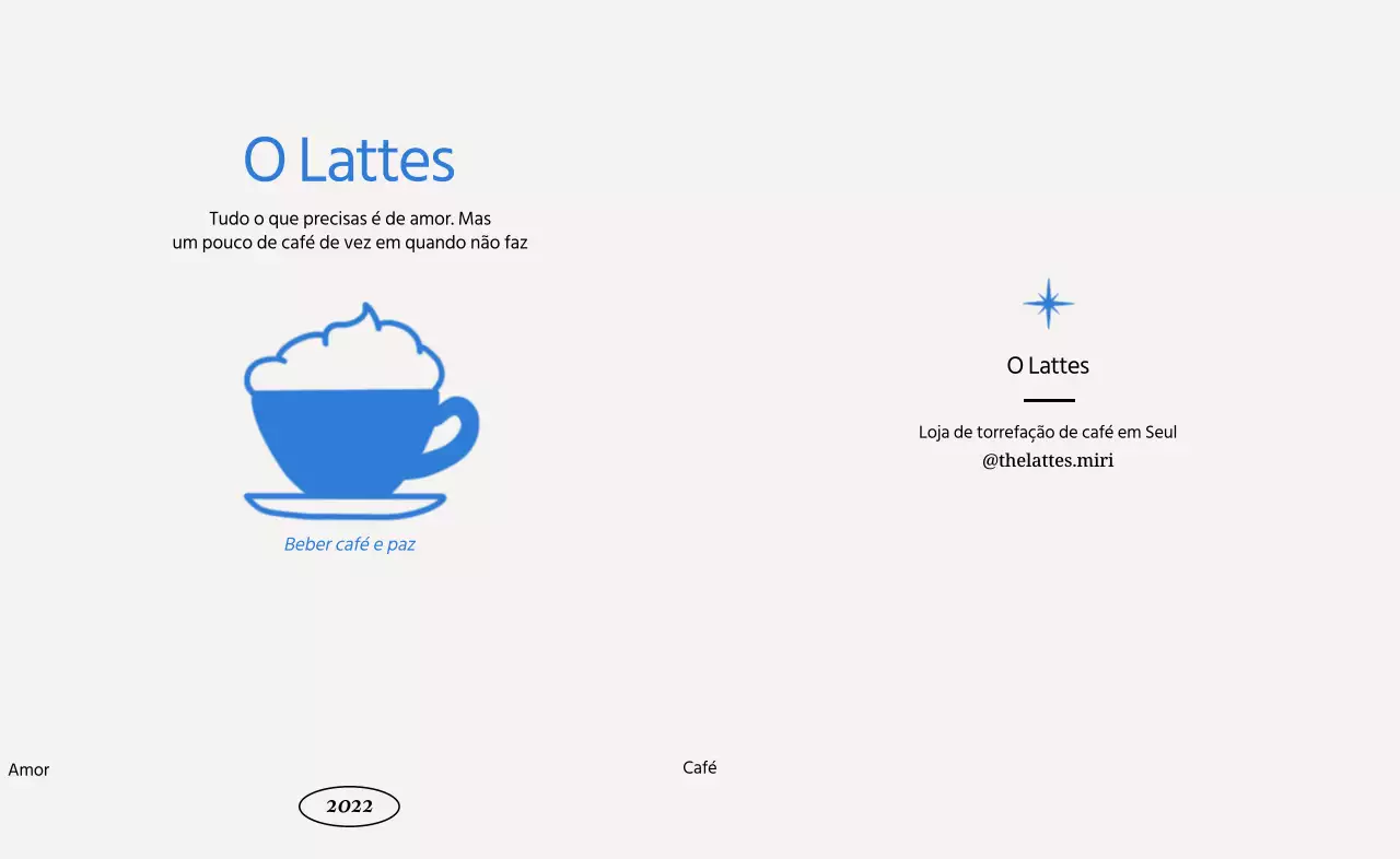 Design calmo de café com ilustrações de café com leite
