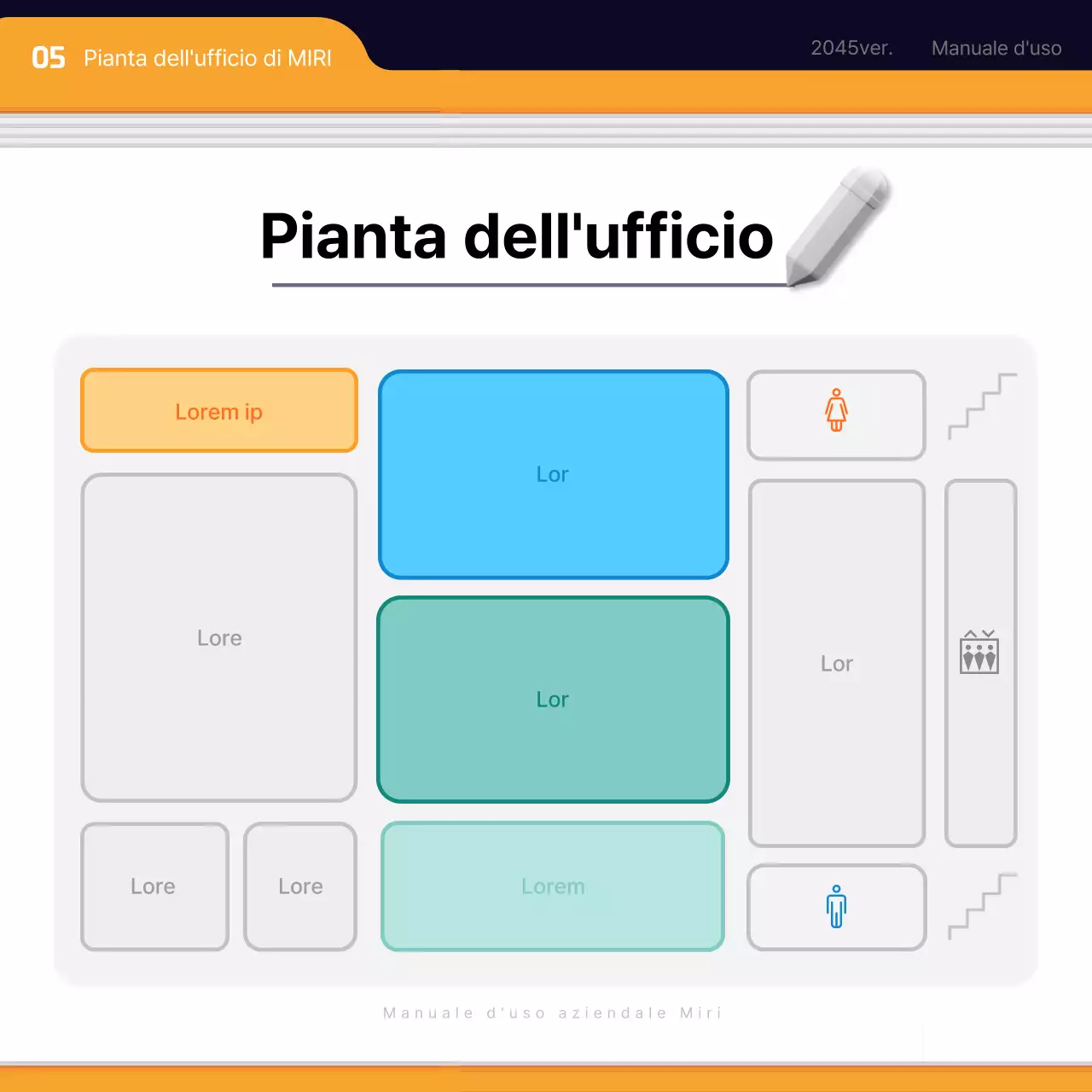 Materiale di formazione per i nuovi assunti semplice, nero e arancione