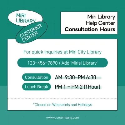 Teal Simple Consultation Notice Social Media Post