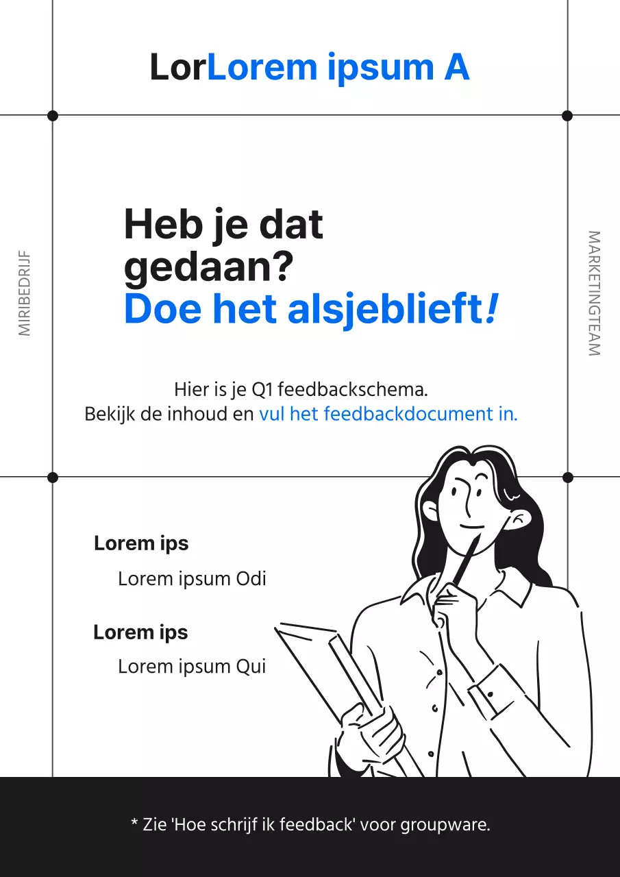 Een handleiding voor het aanvragen van eenvoudige zwarte en blauwe feedback over prestaties