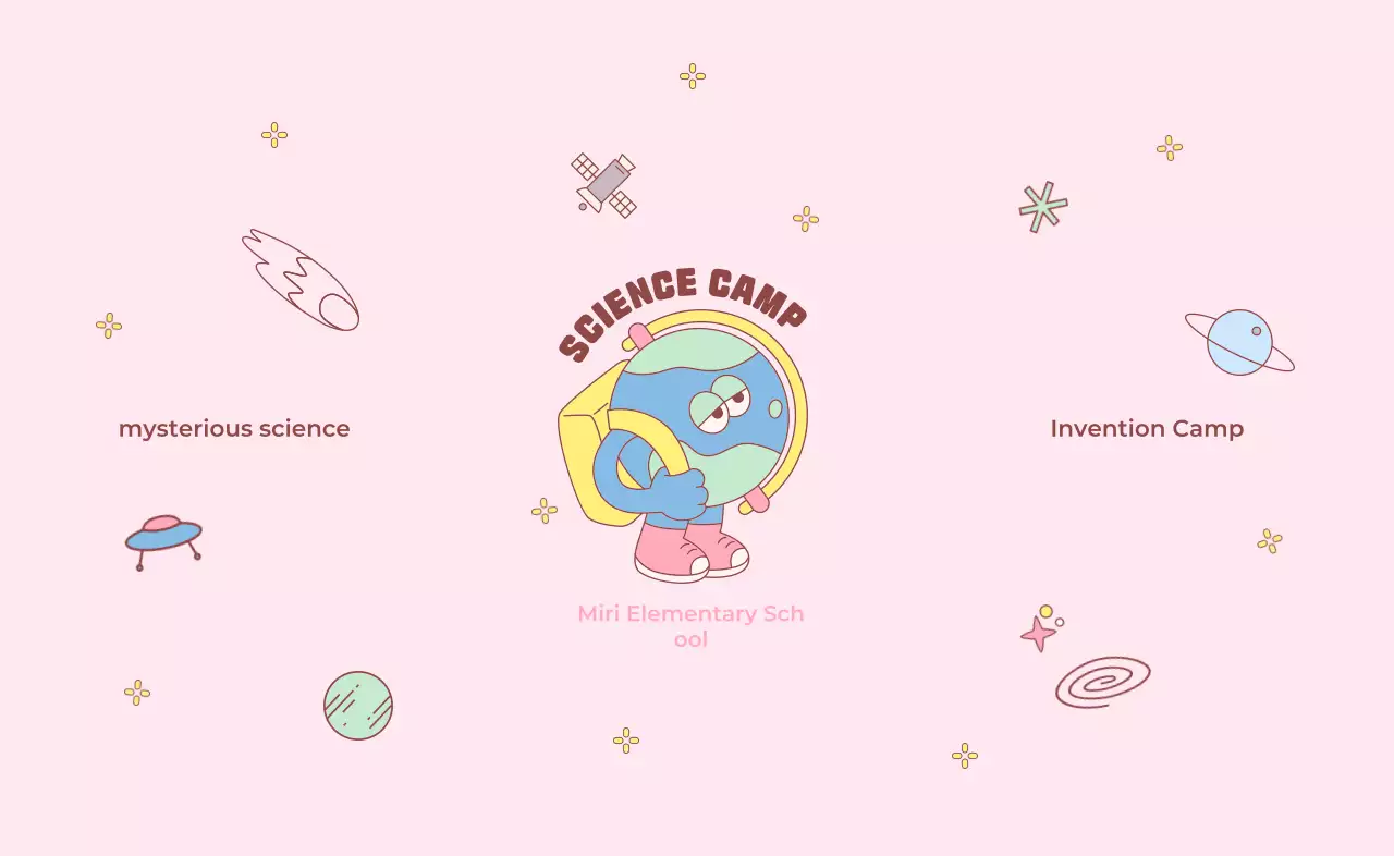 Science Day souvenir with a cute illustration of the Earth