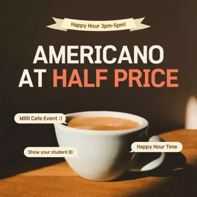 Beige Minimal Coffee Promotion Instagram Post