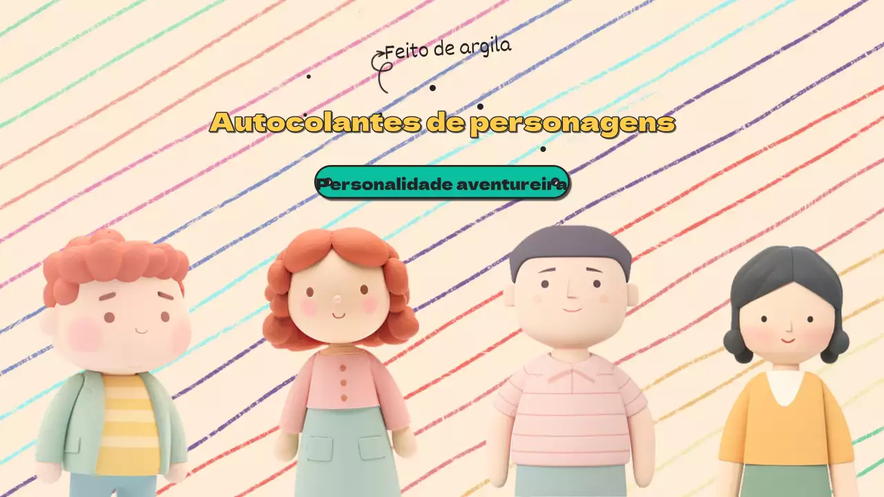 Personagens bonitos de barro