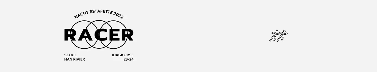 Ontwerp met marathonthema en informatie over het wedstrijdschema