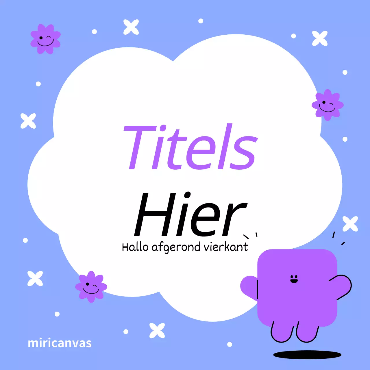 Eenvoudige titelhoes met kleurcodering in geel en paars