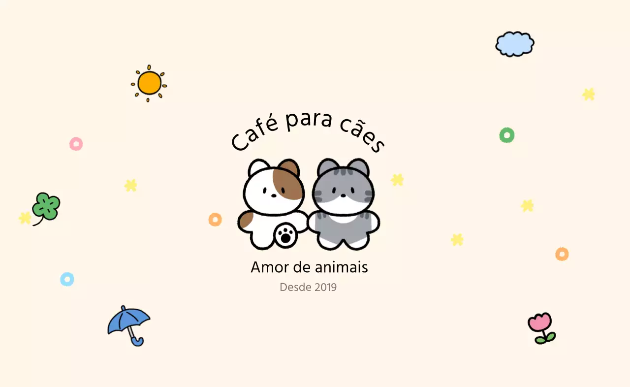 Promova o seu café para animais de estimação com ilustrações de animais engraçados