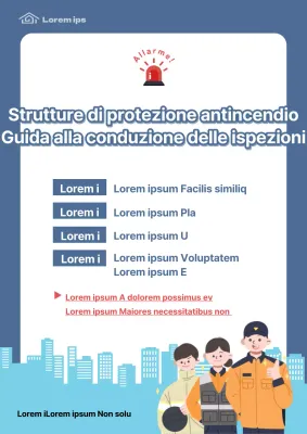 Un semplice avviso di ispezione antincendio blu
