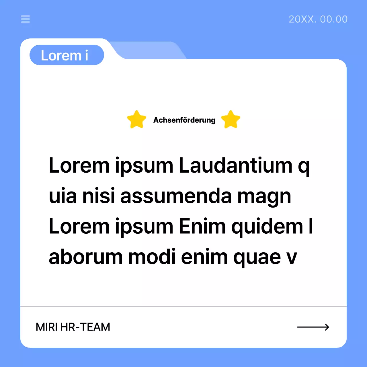 Einfacher Leitfaden für Unternehmensbekanntmachungen in Blau