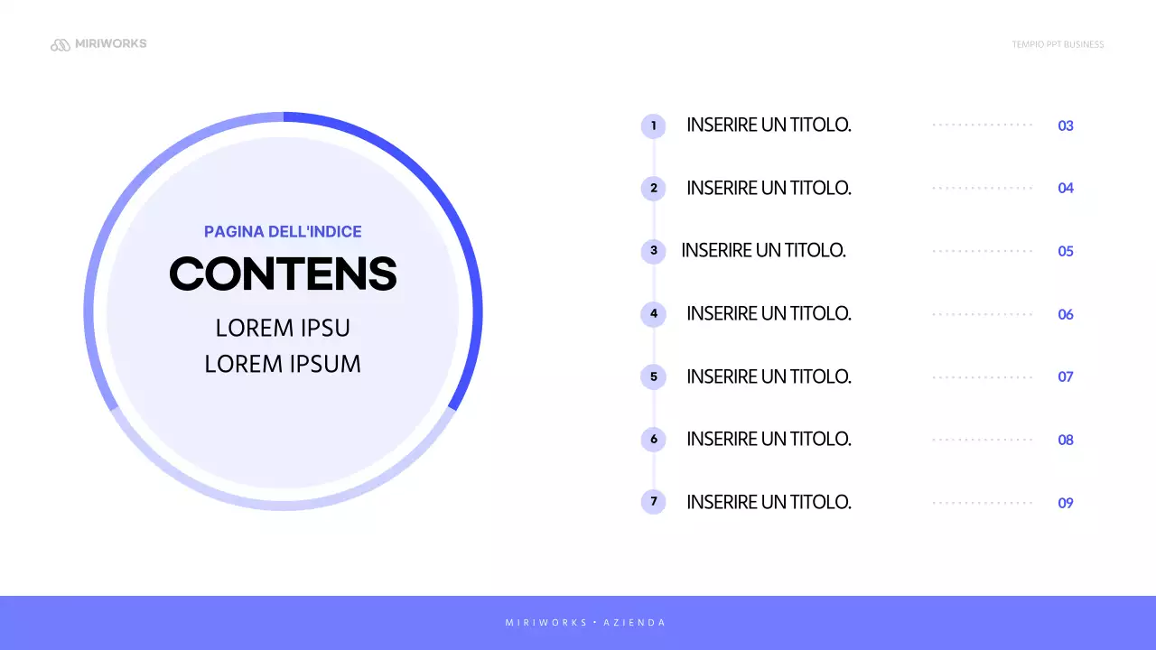 Una semplice lettera di presentazione aziendale in blu e malva
