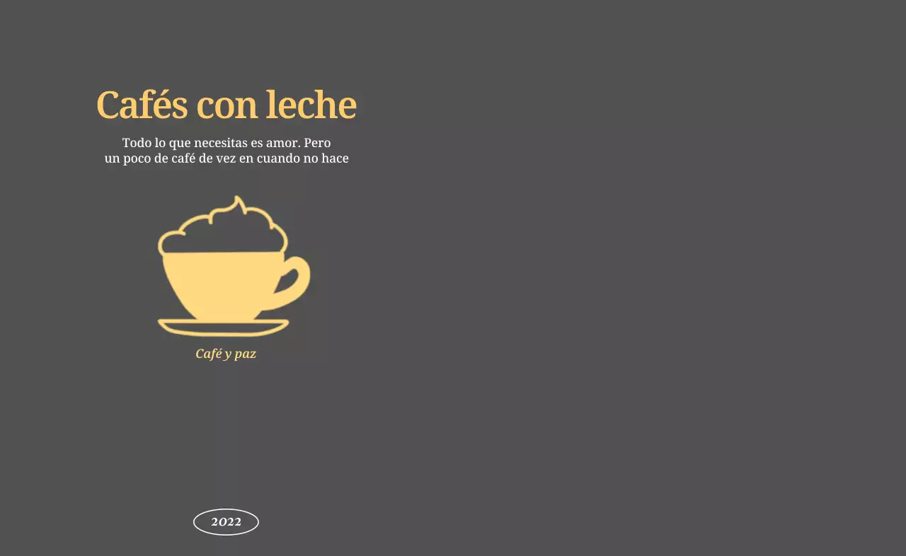 Cálido diseño de cafetería con simpáticas ilustraciones de cafés con leche