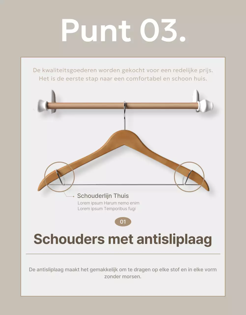 Promoot eenvoudige hangers in ivoor