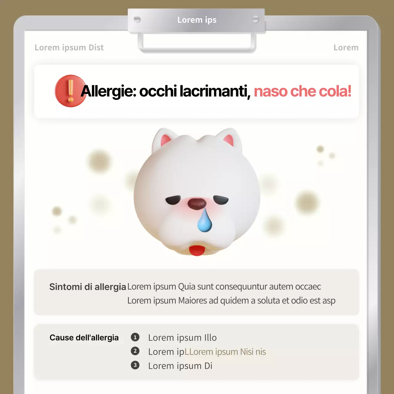 La cura degli animali in primavera spiegata con semplici colori verdi e marroni