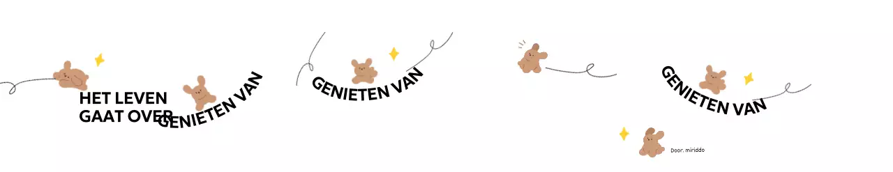 Een combinatie van tekenlijnen en tekst met schattige puppyfoto's Gepersonaliseerde merchandise