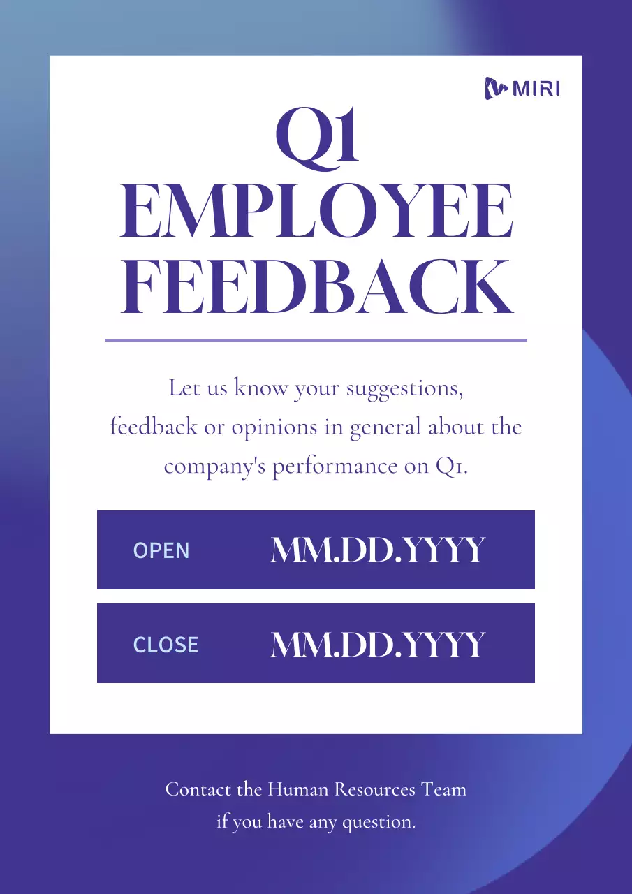 Purple Professional Employee Announcement