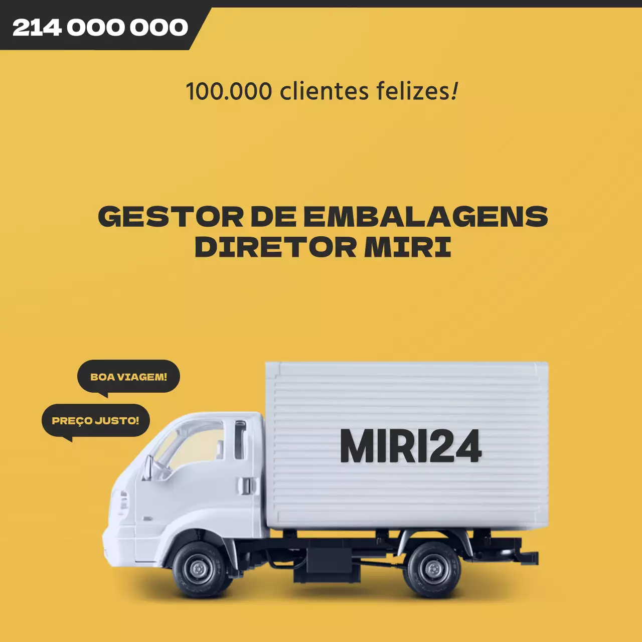 Promova a sua mudança com uma simples embalagem amarela e preta