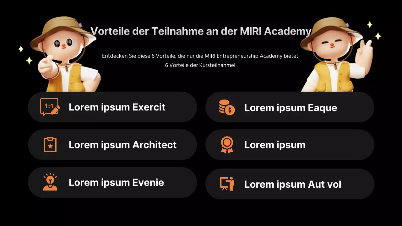 Werben Sie für die Farben Schwarz und Orange