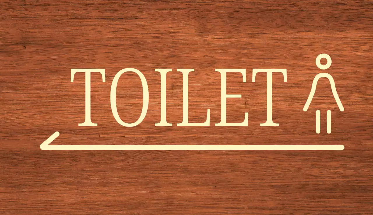 beige Frau Ikone Toilettenstandort