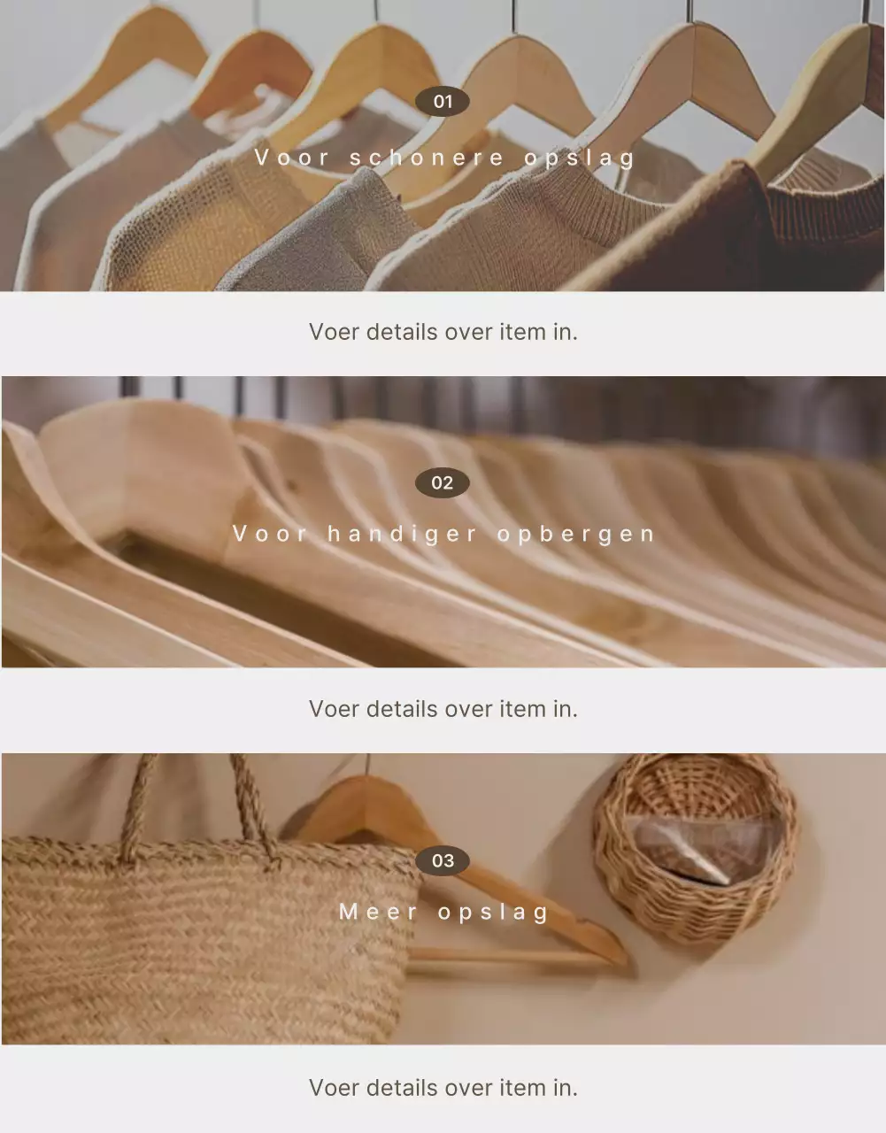 Promoot eenvoudige hangers in ivoor