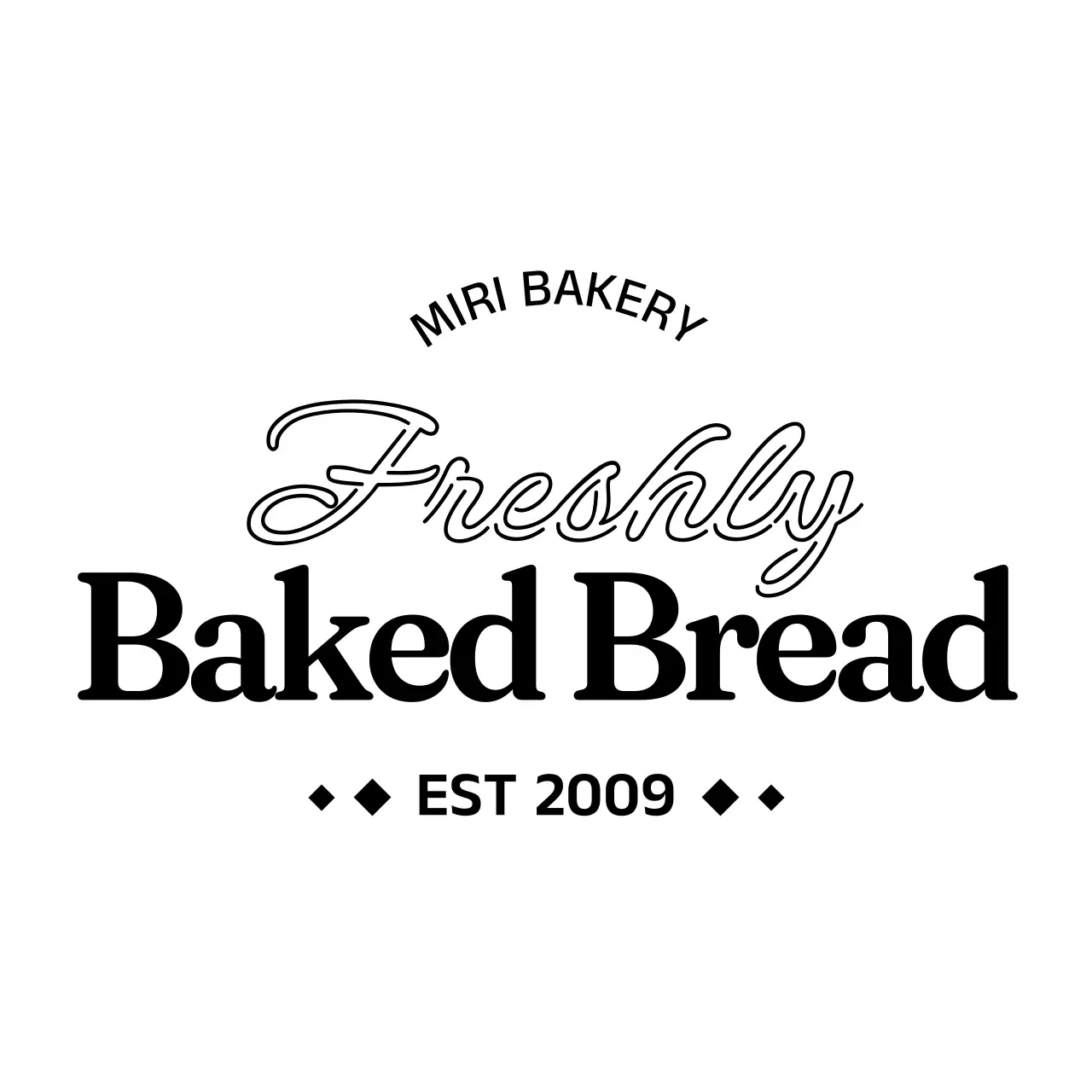 Black typo combination logo